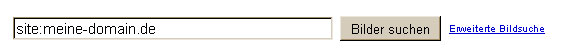 Google Bildersuche Site-Abfrage (meine-domain.de muss natürlich angepasst werden)