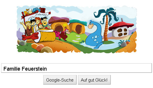 Google Doodle Familie Feuerstein (The Flintstones)