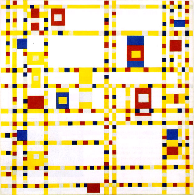 Piet Mondrian: Broadway Boogie-Woogie (1942-43, Öl auf Leinwand, 127 x 127 cm, The Museum of Modern Art, New York)