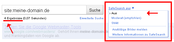 SafeSearch Aus - wie viele Bilder sind es nun?