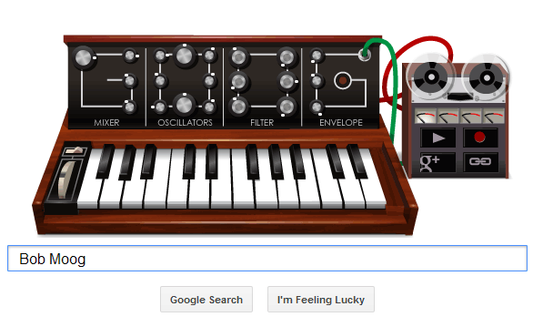 Robert Bob Moog Google Doodle