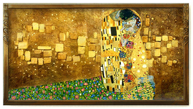 Für Gustav Klimt zum 150. Geburtstag: Der Kuss als Google Doodle