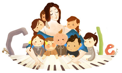 Clara Schumann Google doodle