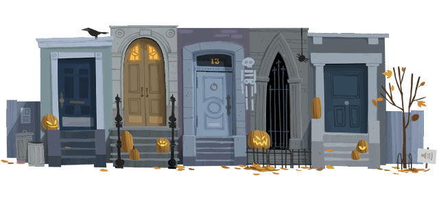 Halloween 2012 Doodle - vor dem Anklicken