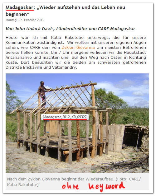 Care.de Beispiel: Madagaskar ...