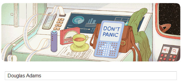 Douglas Adams Doodle (11.03.2013)