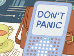 Douglas Adams Doodle: Don t Panic!