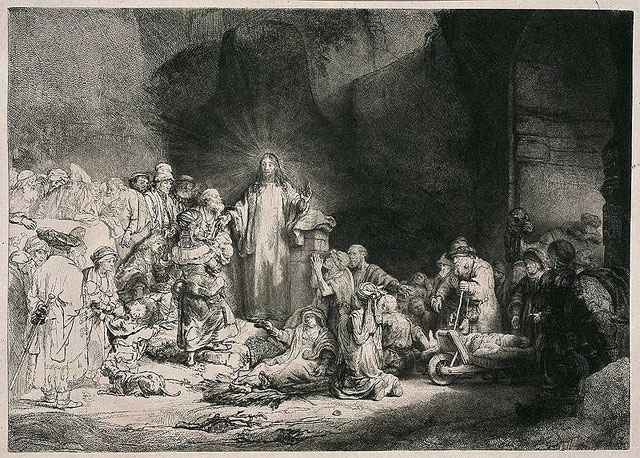 Rembrandt: Hundertguldenblatt (Kupferstich, zwischen 1646-1650)