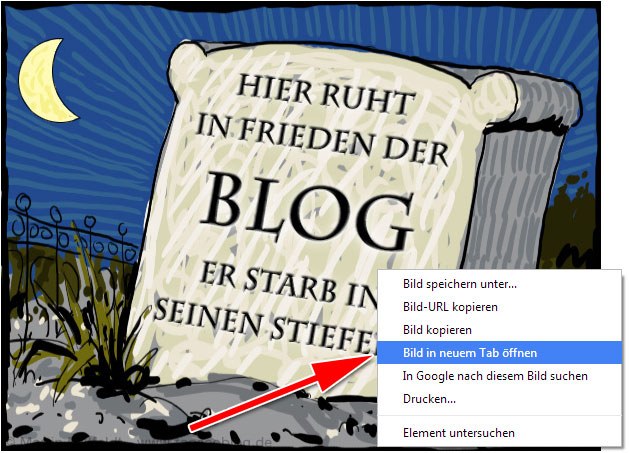 Browser-Feature: Bild ohne Inhalt in neuem Tab öffnen.