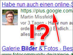 Google Plus in der Suche