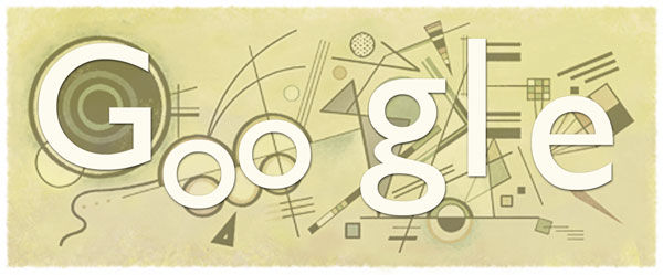 Wassily Kandinsky Doodle - "abstrakte" Google Buchstaben