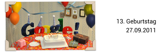 Google Geburtstag Doodle 13