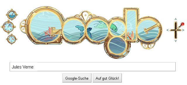 Interaktives Jules Verne Google Doodle