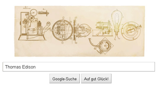 Thomas Edison - Doodle-Licht-Maschine