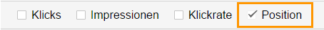 Suchanalyse: Position (im Ranking) anzeigen lassen