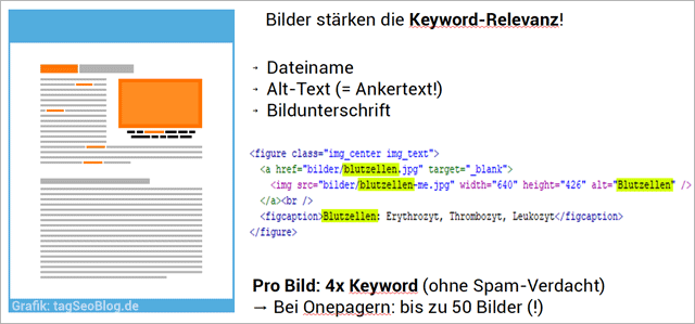 Keyword-Relevanz eines Bildes hervorheben