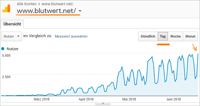 Besucher-Statistik von Blutwert.net