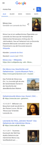 Mobile Websuche zeigt bei vielen Snippets auch Bilder - die die Klickrate erheblich beeinflussen