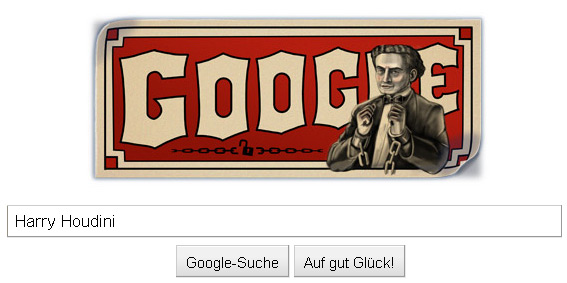 Google ehrt Harry Houdini mit Doodle
