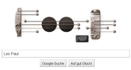 Les Paul - interaktives Gitarren-Doodle