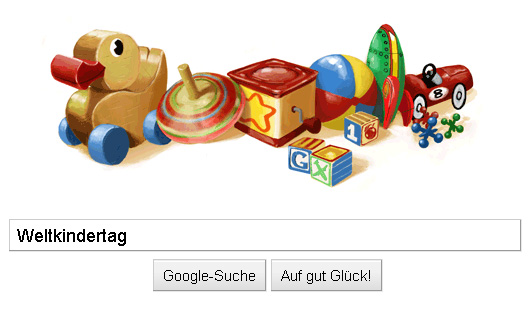 Spielsachen-Doodle zum Weltkindertag