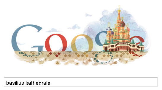 Google-Doodle: Basilius Kathedrale in Moskau