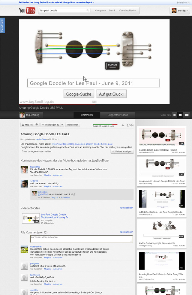 youTube Testdesign: Cosmic Panda