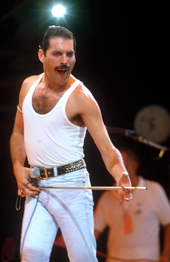 Freddie Mercury auf der Bühne