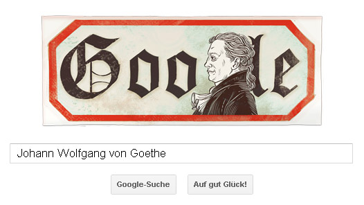 Google Doodle: Johann Wolfgang von Goethe als kranker Vampir...