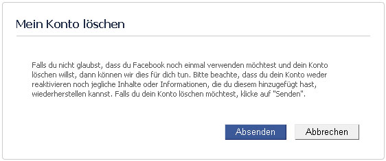 facebook löschen link handy