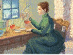 Marie Curie als impressionistisches Doodle