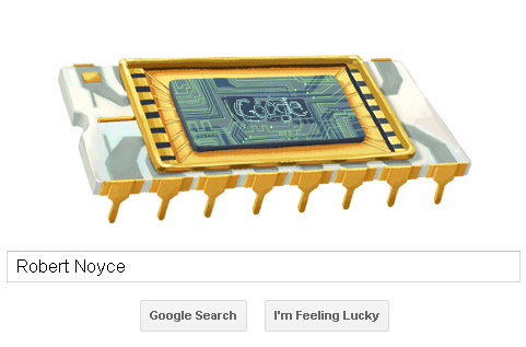 Robert Noyce Google Doodle - Microchip-Style