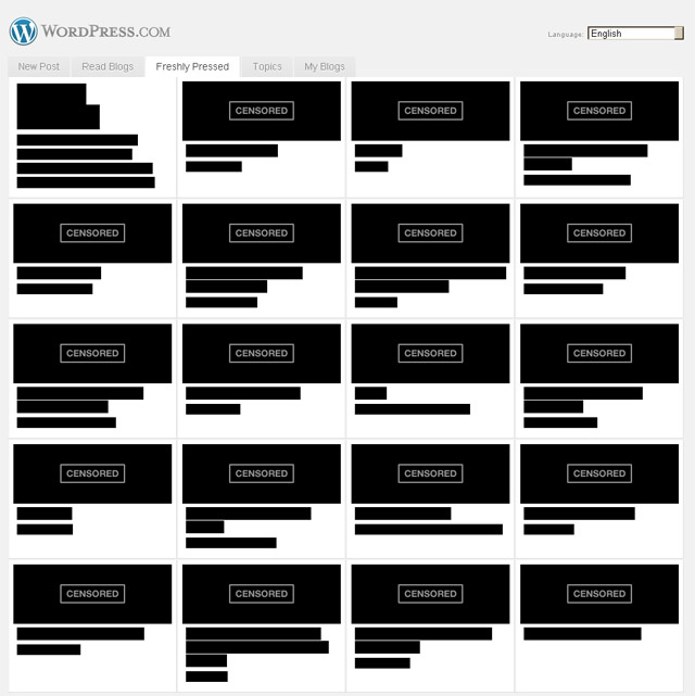 SOPA Protest bei WordPress.com