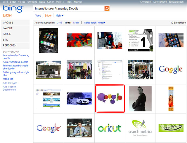 Bing Bildersuche: "Internationaler Frauentag doodle" Bing Bildersuche: "Internationaler Frauentag doodle"
