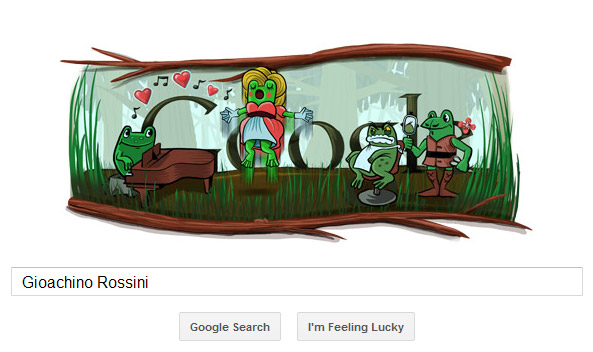 Gioachino Rossini - Frosch Oper Google Doodle