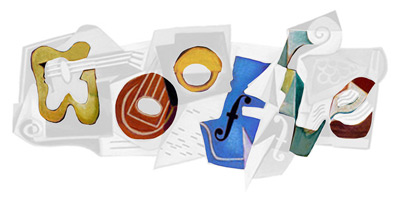 Google Schriftzug im Gris-Doodle