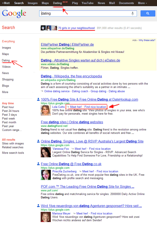 Neu: Googles Dating-Service (zunächst nur in US)
